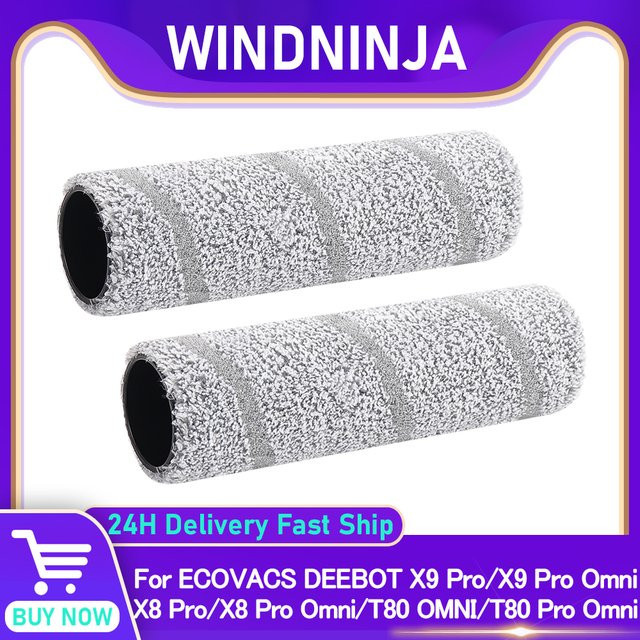 Ecovacs Deebot Roller Mop Ersatzset mit Wischtuch und Pinsel für X8 Pro, X8 Pro Omni, X9 Pro, X9 Pro Omni, T80 Omni, T80 Pro Omni und X11 Pro - Bild 1