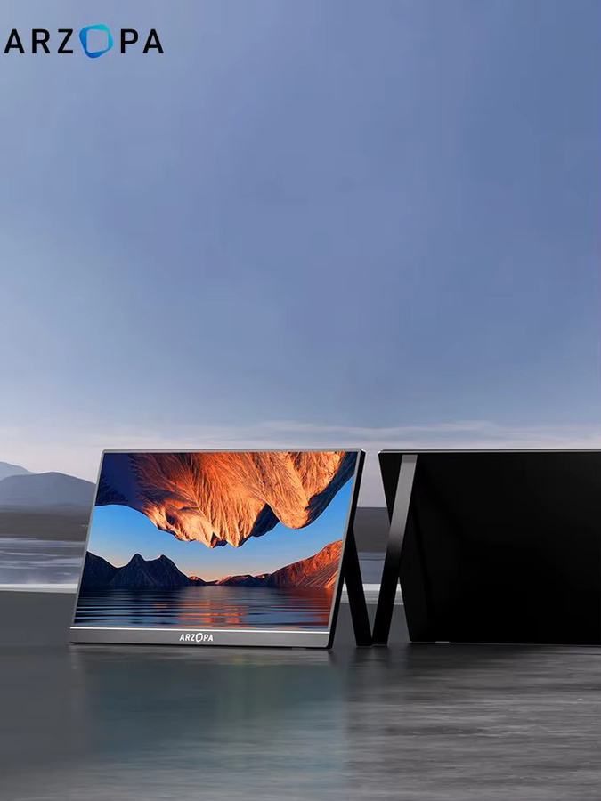 ARZOPA Tragbarer Monitor 15,6 Zoll Full HD 1080P IPS mit USB-C und Mini-HDMI in Schwarz - Bild 4