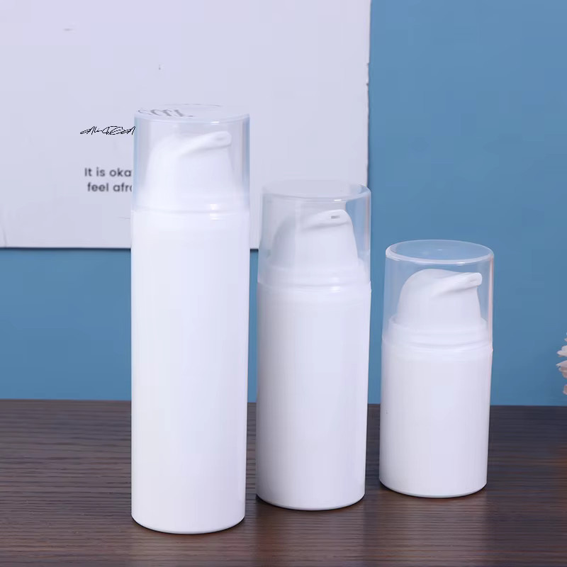Weiße Airless-Pumpcreme Reiseflaschen, nachfüllbare Vakuum-Lotion-Flaschen, 15 ml, 30 ml, 50 ml - Bild 2