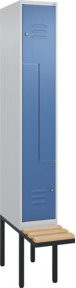 C+P Z-Spind Classic PLUS Sitzbank mit 2 Fächern und Zylinderschloss, Buche-Hartholz, B/T/H: 212,0 x 30,0 x 81,5 cm - Bild 1