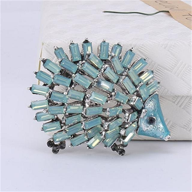 YIRAN Jewelry Brosche, Strass Igel, Kristall, grau, Damen - Bild 1