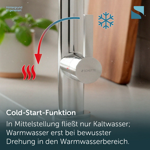 SCHÜTTE Spültischarmatur MIAMI für die Küche in Messingfarben und Schwarz mit schwenkbarem Auslauf - Bild 1