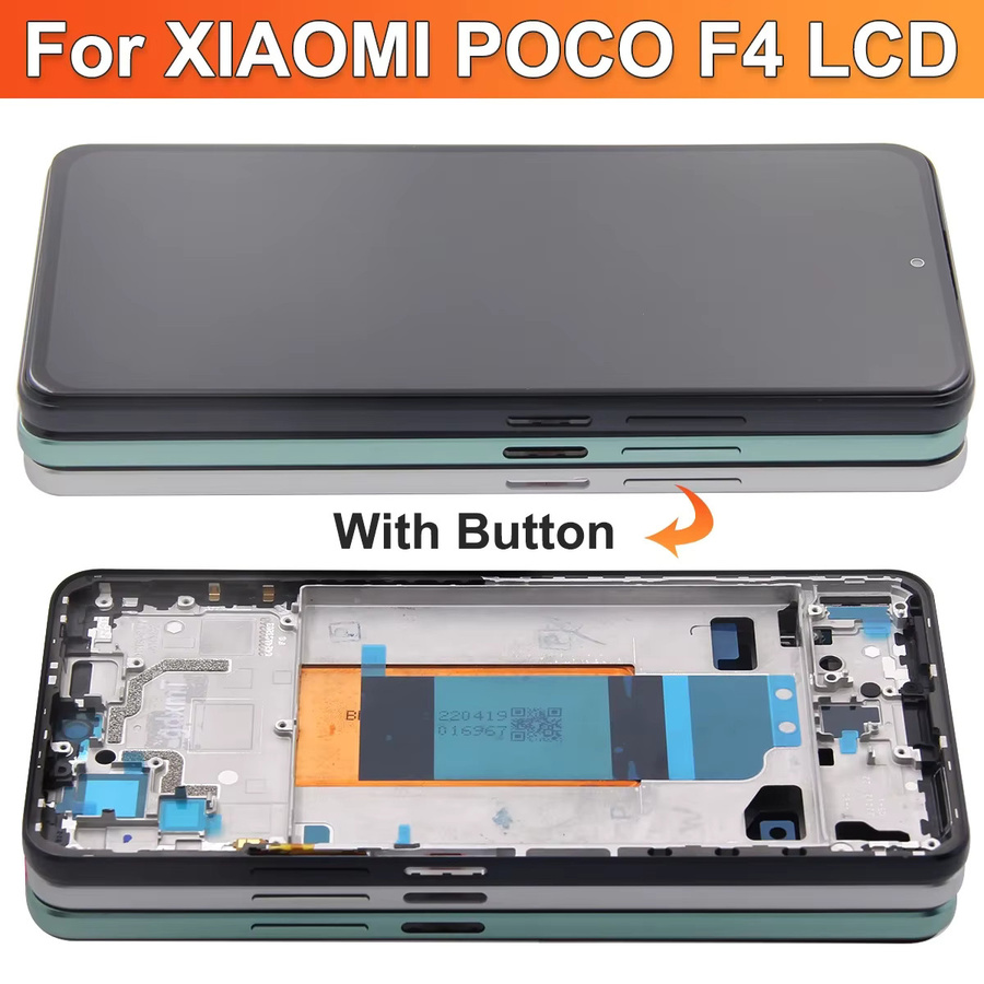 Xiaomi POCO F4 AMOLED Display Ersatz mit Rahmen, 6,67 Zoll, Schwarz - Bild 4