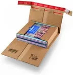 ColomPac Selbstklebender Versandkarton aus Wellpappe, Braun, B/T/H: 32,0 x 6,0 x 32,0 cm - Bild 1