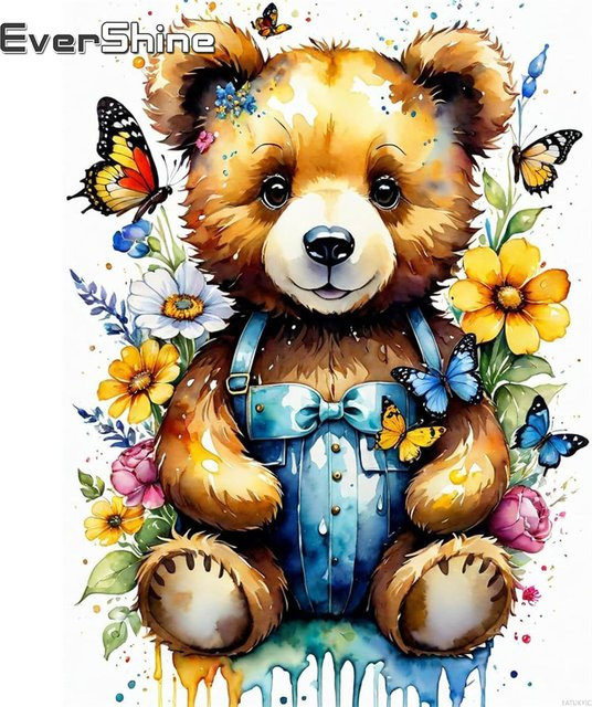 Evershine Bär Diamant Malerei, DIY Diamant Mosaik, Tiere - Bild 1