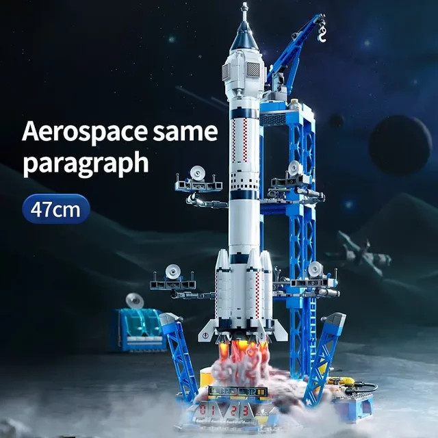KAVOWORLD DIY Modell Launch Center Lunar Lander, Baustein Raumschiff, Weltraum - Bild 1