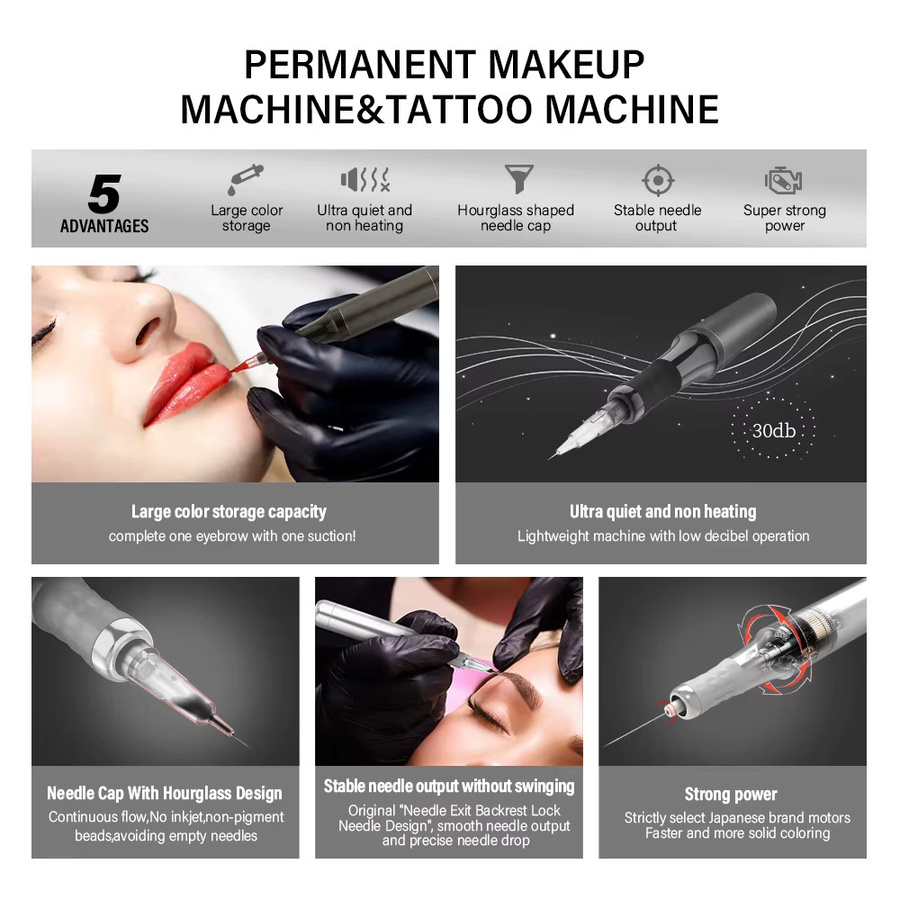 FAMISOO Permanent Make-Up Maschine Kit, Unisex - Bild 3