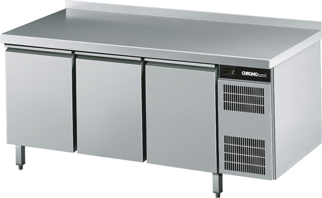 CHROMOnorm Bäckerei-Kühltisch EN4060 mit Tischplatte, grau, B/H/T: 195 x 80 x 85 cm - Bild 1