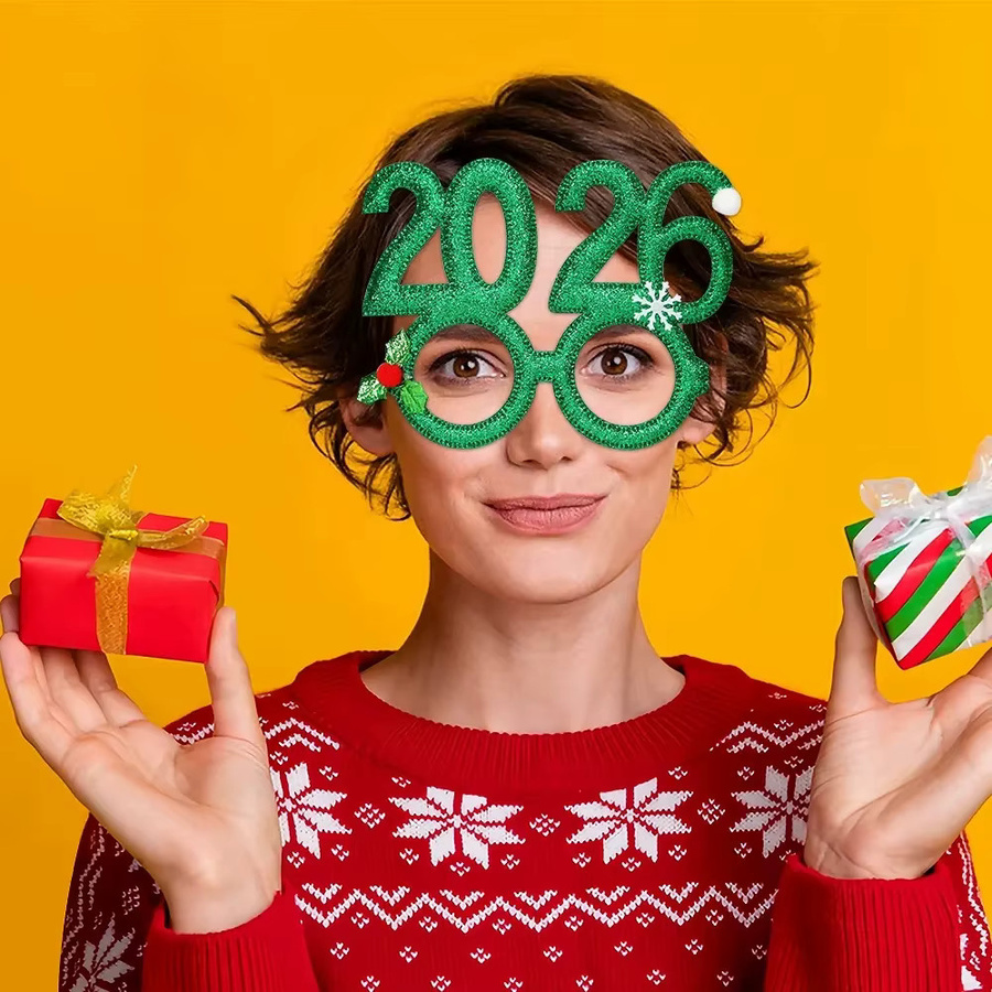 4er-Set Joy-enlife Gläser-Fotorahmen für Weihnachten und Silvester als Party-Dekoration und Foto-Requisiten - Bild 3