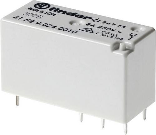 Finder Printrelais 41.52.8.024.0000 24 V/AC 8A 2 Wechsler in Weiß - Bild 1