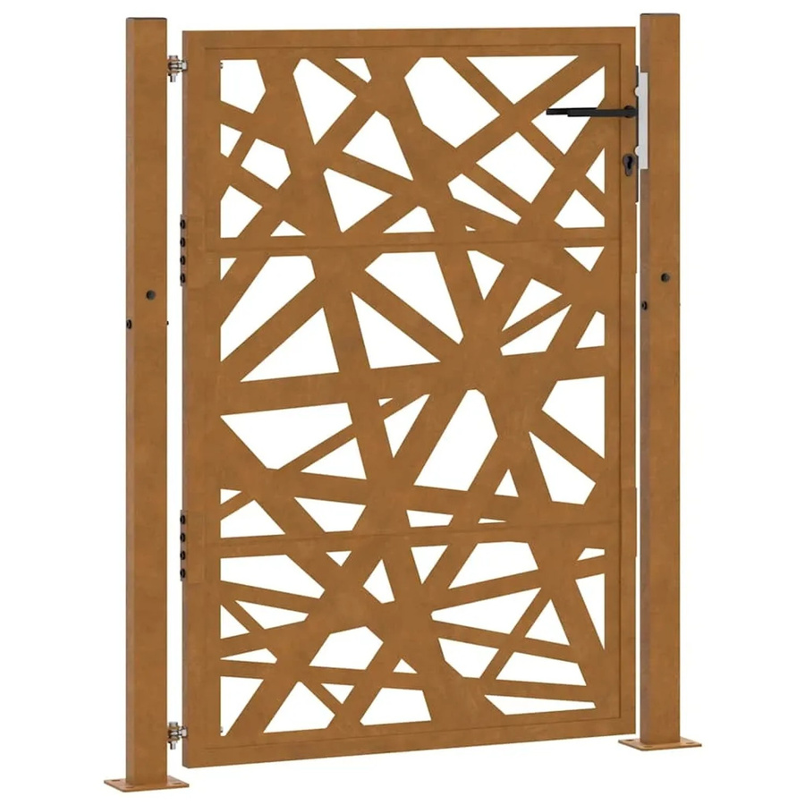 vidaXL Gartentor aus Cortenstahl in Braun, B: 110 cm, H: 130 cm - Bild 2
