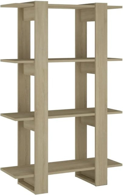 vidaXL Bücherregal und Raumteiler Sonoma-Eiche, B/T/H: 80 x 30 x 123,5 cm - Bild 1