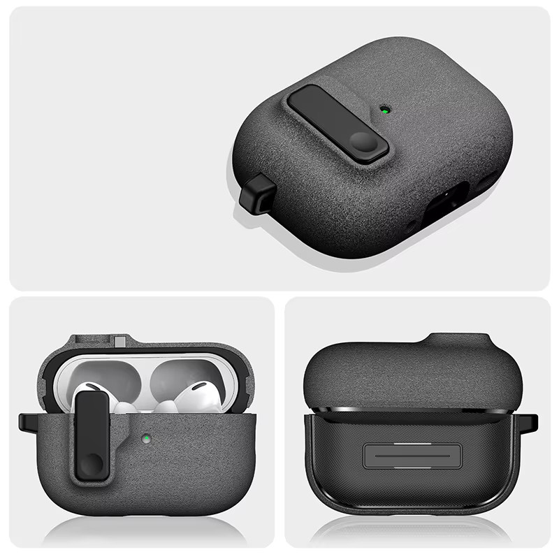Schutzhülle für Apple AirPods 4 und AirPods Pro 2 mit Sicherheitsverschluss in Grau - Bild 5