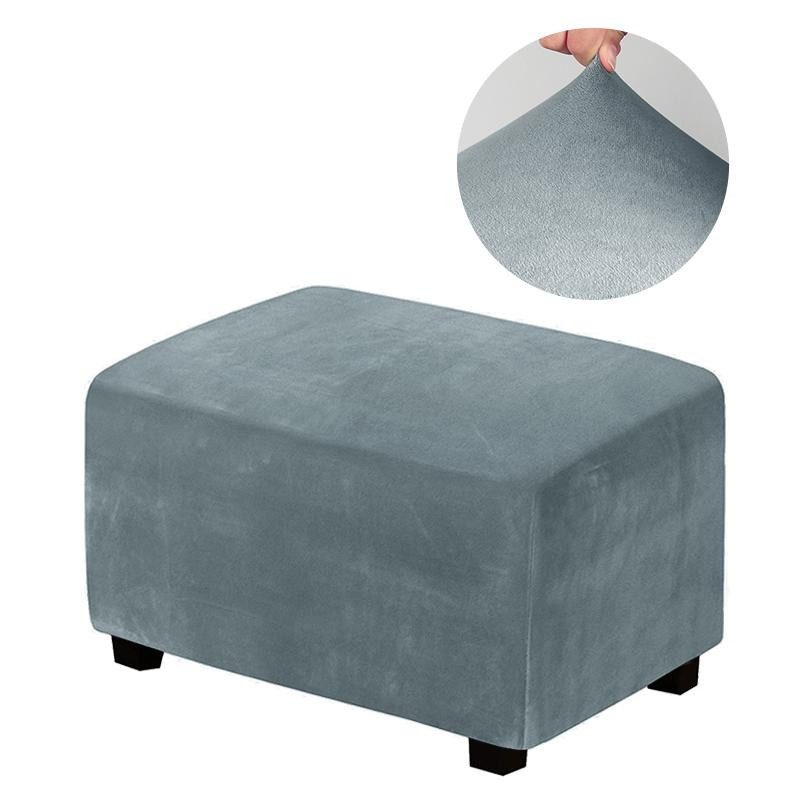YZFZP Elastischer Fußhocker-Bezug aus Polyester, abnehmbarer und rutschfester Möbelschutz für Hocker, XL Größe - Bild 4