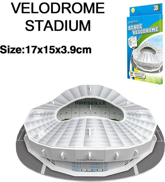 Fashnics Miniatur-Fußballfeld 3D DIY Modellbausatz, ab 12 Jahren - Bild 1