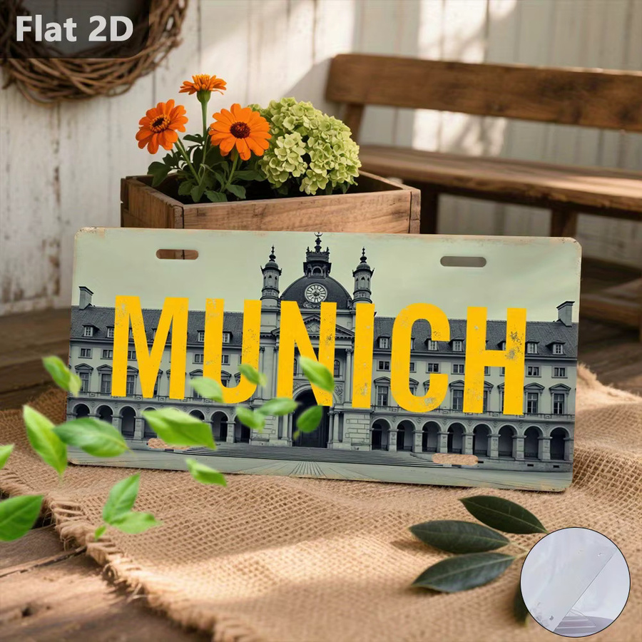 Retro Metallschild Wiener Rathaus CIFBUY Wanddekoration Mehrfarbig B: 30,48 cm, H: 15,0 cm, T: 15,0 cm - Bild 5