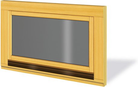 RORO Fenster B68 FI aus Fichtenholz in Beige mit 24 mm Glasstärke - Bild 1