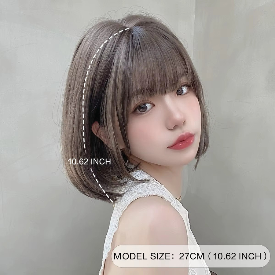 7JHH WIGS Perücke, braun, kurz, glatt, Damen - Bild 2
