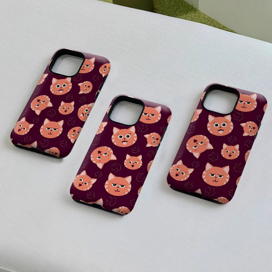 Peach Cat Parade robuste doppelschichtige Handyhülle mit Magnetfunktion für iPhone 17 16 15 14 13 Pro Max Plus in Multicolour - Bild 5