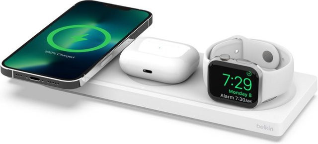 Apple 3-in-1 MagSafe Ladestation für iPhone 12/13, Apple Watch 7 und AirPods in Weiß - Bild 1
