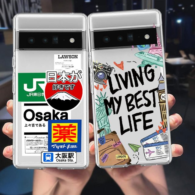 Handyhülle World City Japan Tokyo Osaka Kanagawa für Google Pixel 7A 8A 6 7 6A 8Pro aus transparentem TPU - Bild 1