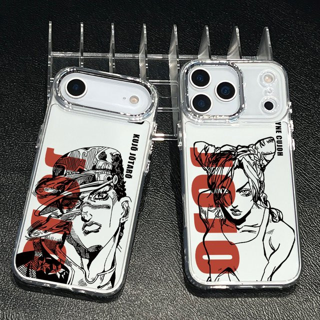 JoJo Bizarre Adventure Transparente Handyhülle für Apple iPhone kompatibel mit iPhone 17 Air 16 16e 15 14 13 12 11 Pro Max X Xs XR 8 Plus - Bild 1