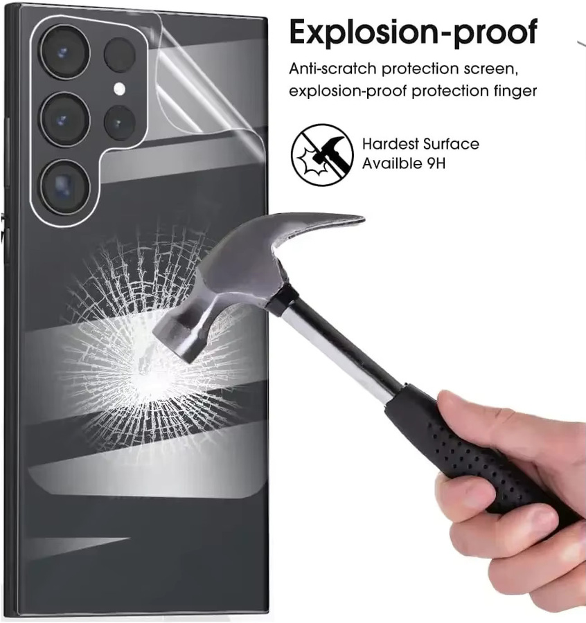 Matte Hydrogel-Displayschutzfolie für Samsung Galaxy S25 S24 S23 S22 S21 S20 Ultra Plus FE inklusive Rückseitenfolie, transparent, 2-4 Stück - Bild 2