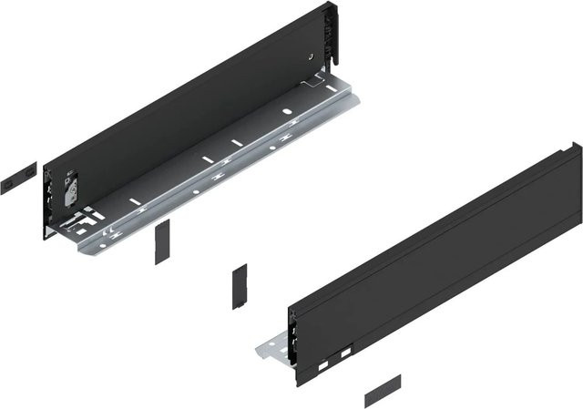 Blum Zarge Legrabox Pure Höhe M Nennlänge 400 mm Carbonschwarz Matt - Bild 1