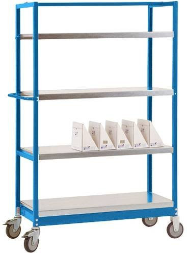 Manuflex Etagenwagen TV3262.5007 in Brillantblau (RAL 5007) B: 60,0 cm, T: 163,0 cm, H: 600,0 cm - Bild 1