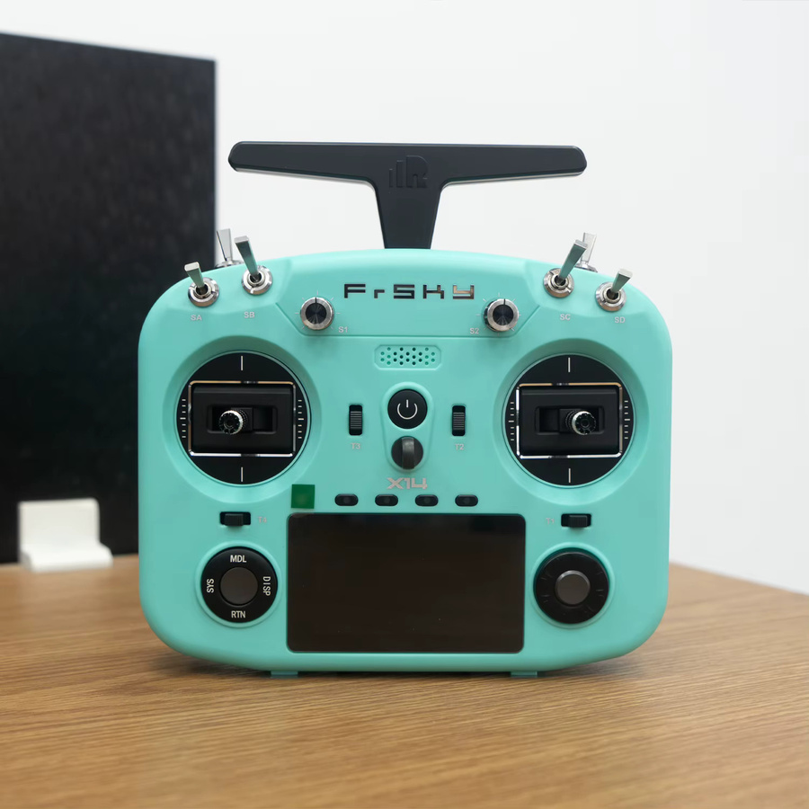 FrSky TWIN X14 Dual 2,4G 24CH RC-Funksystem Hochgeschwindigkeits-Sender in Weiß und Türkis mit niedriger Latenz, TW-Modus und ACCST D16/ACCESS - Bild 2