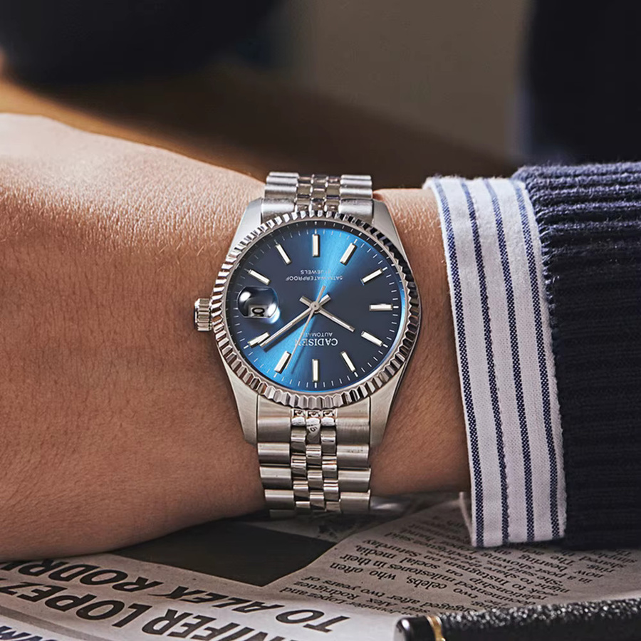 CADISEN Armbanduhr Automatik, Edelstahl, Grün, Herren - Bild 2