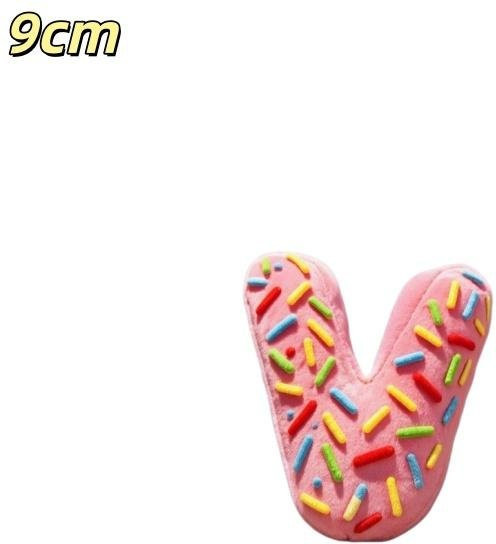 Yiran Health & Beauty Alphabet-Donuts Plüschkissen Schlüsselanhänger, Plüsch / Textil, Bunt / Mehrfarbig - Bild 1