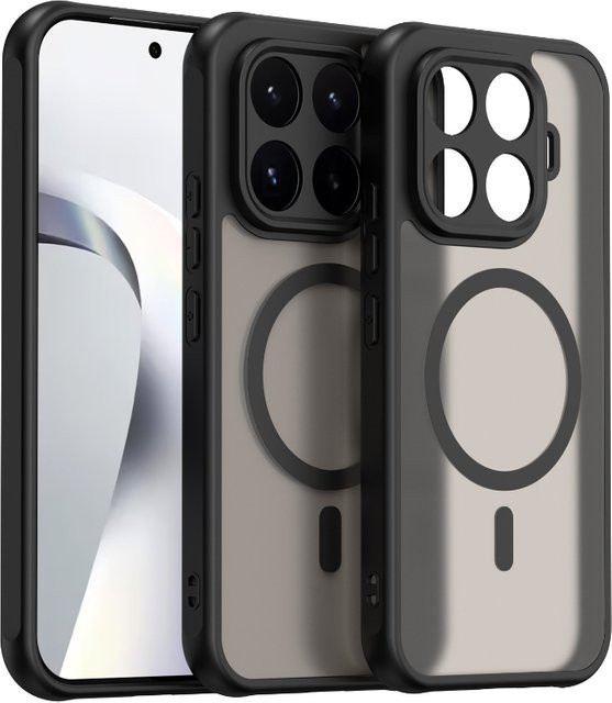 Matte magnetische MagSafe Handyhülle für Xiaomi 17 Pro Max 15 Ultra 17T 15T 14T Redmi Note 15 14 13 Pro in Schwarz - Bild 1