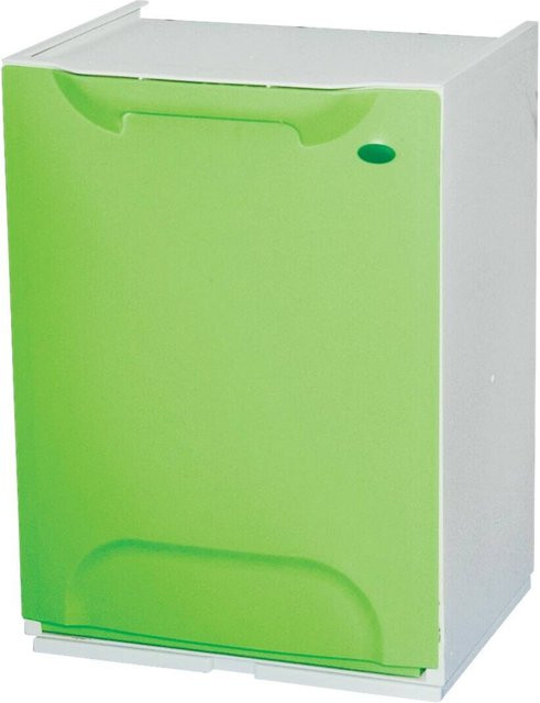 Eco-Logico Recycling-Eimer mit Deckel in Grün, B/H/L: 29 x 47 x 34 cm - Bild 1