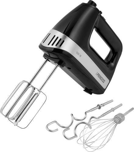 Princess Handmixer 500W in Schwarz und Silber mit Edelstahl-Elementen - Bild 1