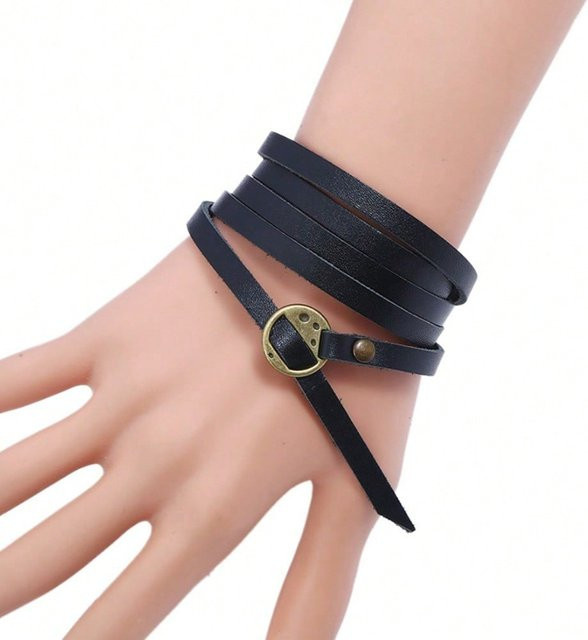 XYNN Armband, Fünf-Kreis-Pressarmband, Bunt, Kunstleder, Damen - Bild 1