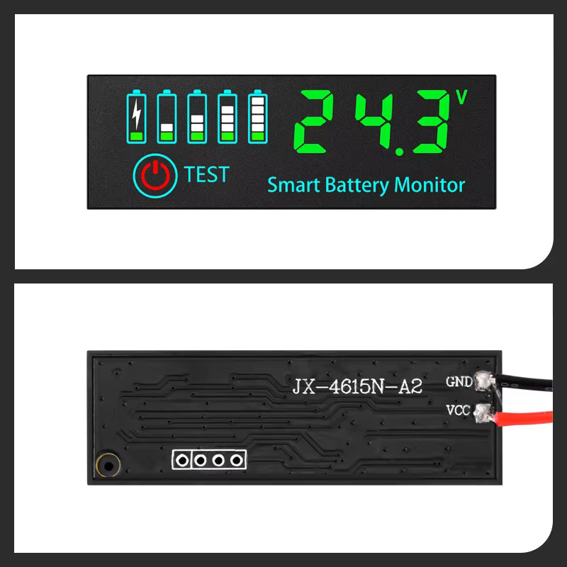 Batterie-Pegelanzeige Tester für 3S-14S 18650 Li-Ion Lipo und Blei-Säure-Batterien mit LED-Spannungsmesser Modul in Rot und Schwarz - Bild 3