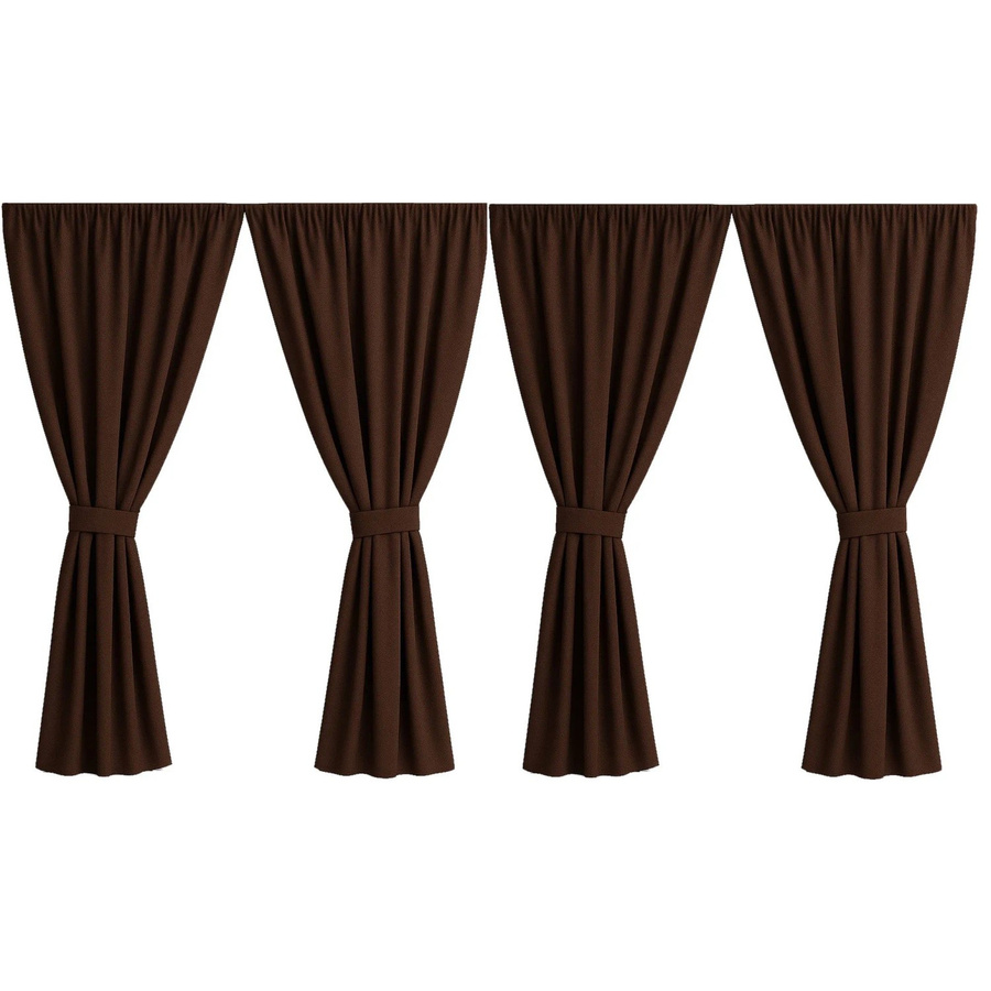 Setgarden Curtain Garden Outdoor Vorhang, 4er Set, Braun, B: 155 cm, H: 220 cm - Bild 2