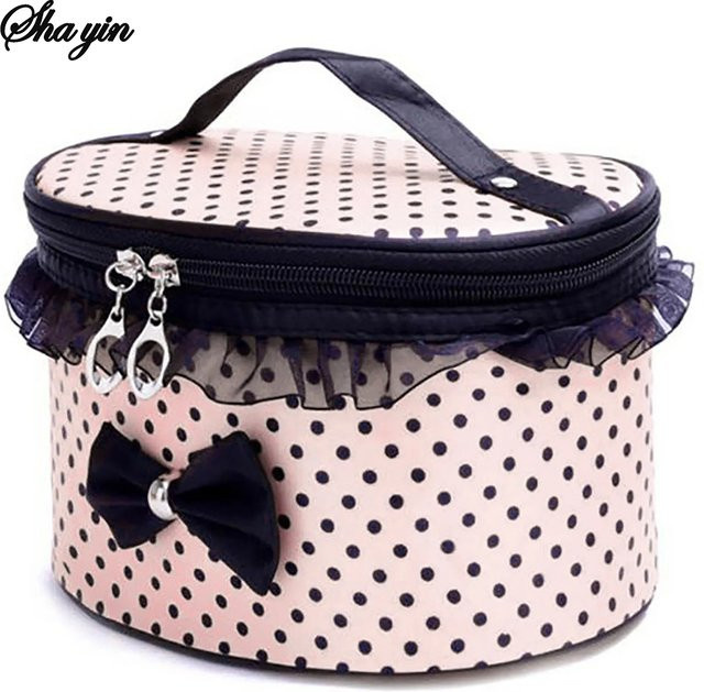 Zylindrische Organizer-Tasche für Kleinteile, wasserdichte Reise-Aufbewahrungstasche in Pink - Bild 1