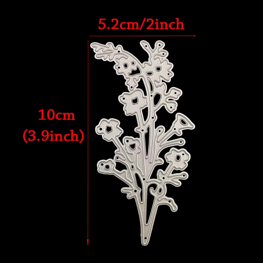 Metallstanzform Lange Hohle Blumenzweige für DIY Scrapbooking und Bastelarbeiten - Bild 2