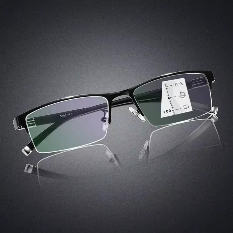 DIXSG Lesebrille, Halbrahmen, rectangular, Unisex, schwarz, photochrome - Bild 2