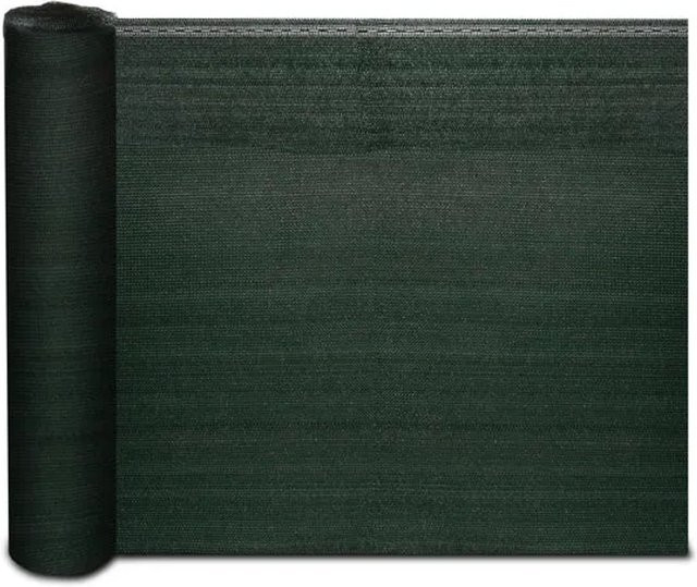 casa pura Zaunblende Marius Schattiergewebe Dunkelgrün mit Befestigungszubehör, B: 120 cm, L: 10 m - Bild 1