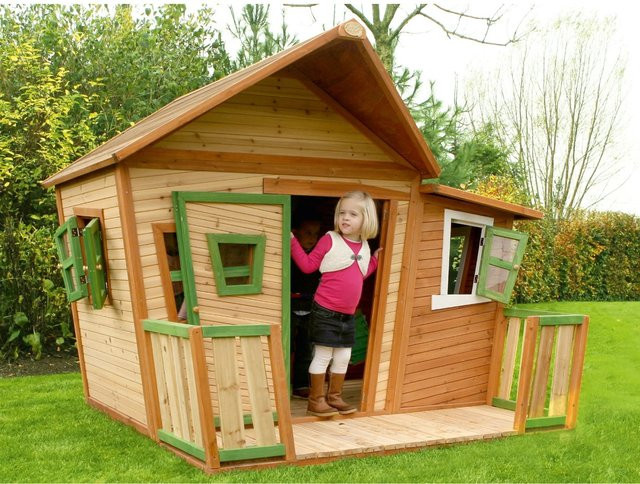 Axi Lisa Spielhaus in Braun und Grün, B/T/H: 220 x 193 x 174 cm - Bild 1