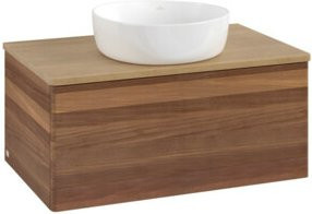 V&B Waschtischunterschrank Antao ohne Frontstruktur in Walnut, B/T/H: 80 x 36 x 50 cm - Bild 1