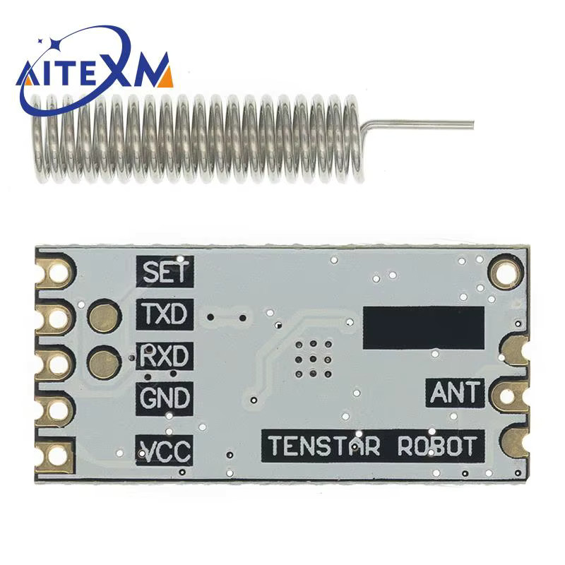AITEXM ROBOT HC-12 433MHz SI4438 Drahtloses Serielles Port Modul mit Antenne, Schwarz - Bild 2