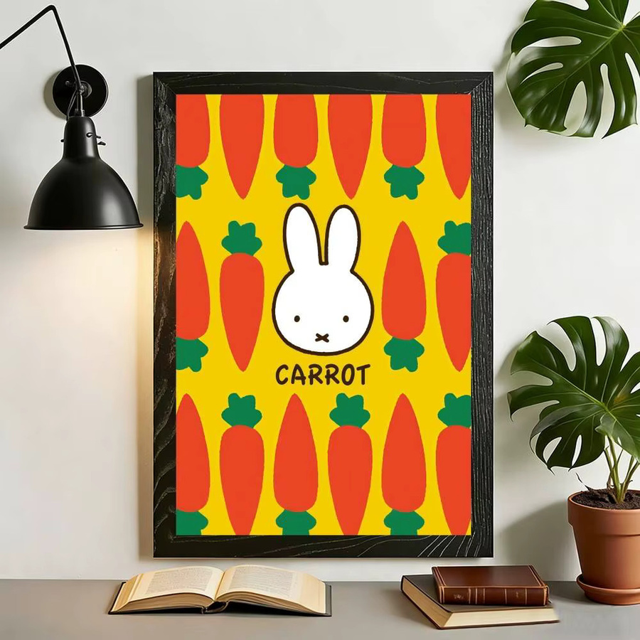 Selbstklebender Wandaufkleber Miffy Cartoon-Kaninchen in Mehrfarbig, Rechteckiges Poster für Schlafzimmer und Wohnzimmer, B: 21,0 cm, H: 30,0 cm - Bild 5