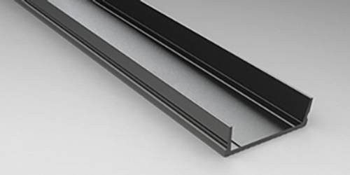 Barthelme LED-Profil Rail in Schwarz aus Aluminium, U-Form, modern - Bild 1