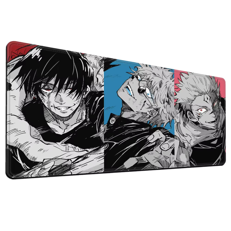 Jujutsu Kaisen Satoru Gojo Mauspad XXL, rutschfeste Schreibtischunterlage für Gamer und Büro, weiß/mehrfarbig - Bild 2