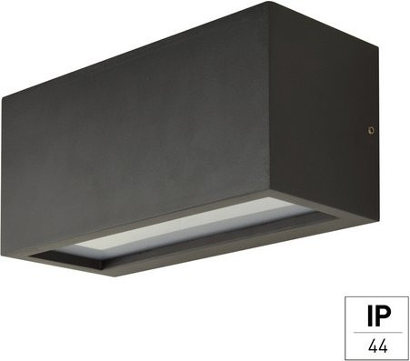 E2 Wandleuchte DRAGO Up-Down Wandlampe in Schwarz mit E27 Fassung und IP44 Schutzart - Bild 1