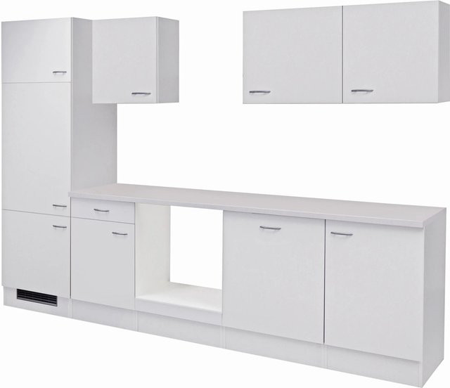 Flex-Well Classic Küchenzeile Wito in Weiß, B/T/H: 280 x 60 x 200 cm - Bild 1